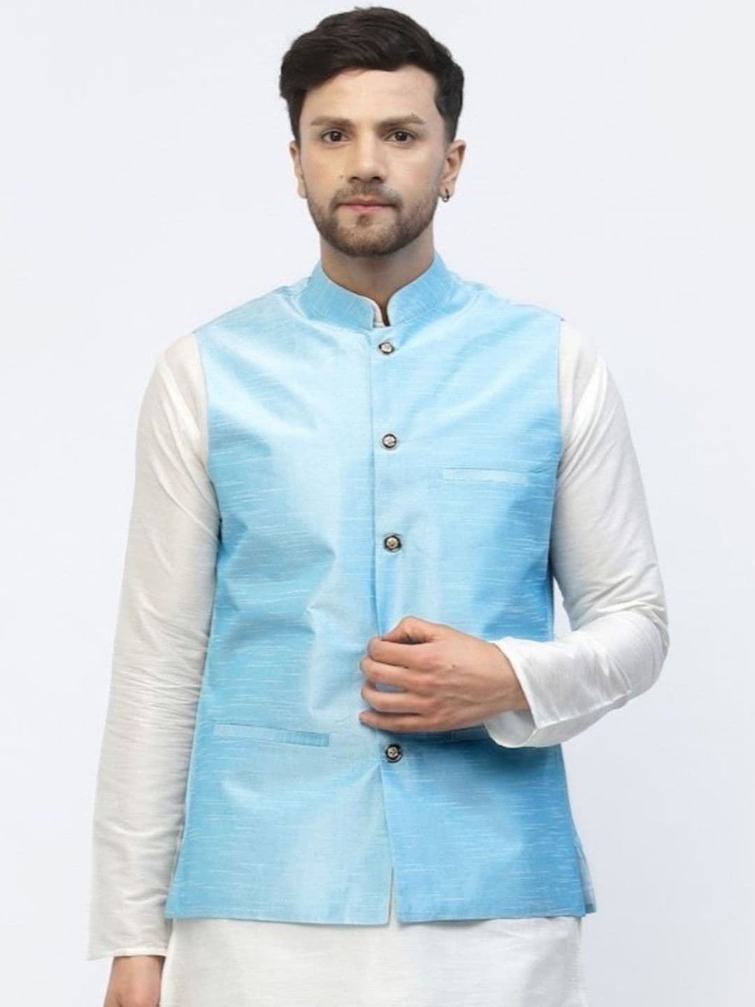 TS LIFESTYLE Woven Nehru Jacket - view 1