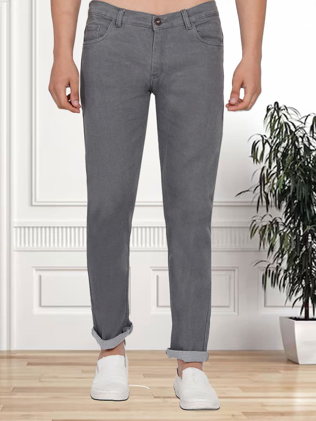 Dais Men Slim Fit Mid-Rise Light Fade Stretchable Jeans - view 1