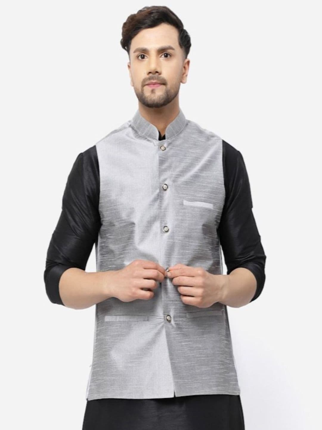 TS LIFESTYLE Woven Nehru Jacket - view 1