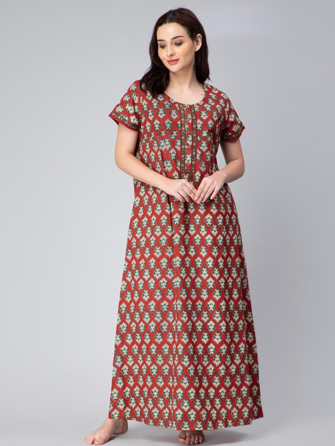Nihsamah Printed Maxi Nightdress - view 1