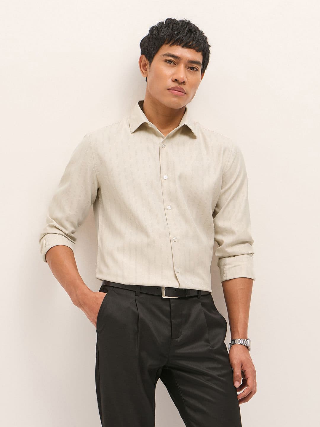 THE BEAR HOUSE Striped Tailored Fit Formal Shirt - view 1