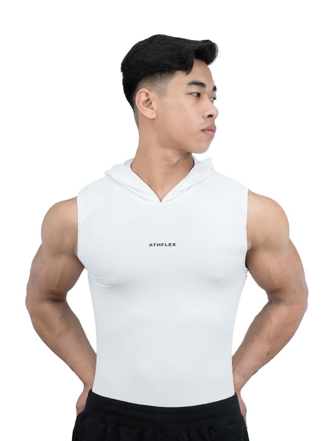 Athflex Men Sleeveless Assassin Compression Fit Hoodie Tank Nylon-Spandex - view 1