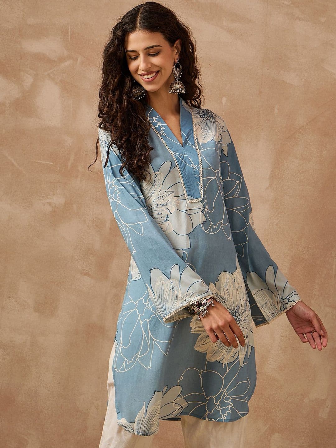 Anouk Women Floral Printed Kurta - view 1
