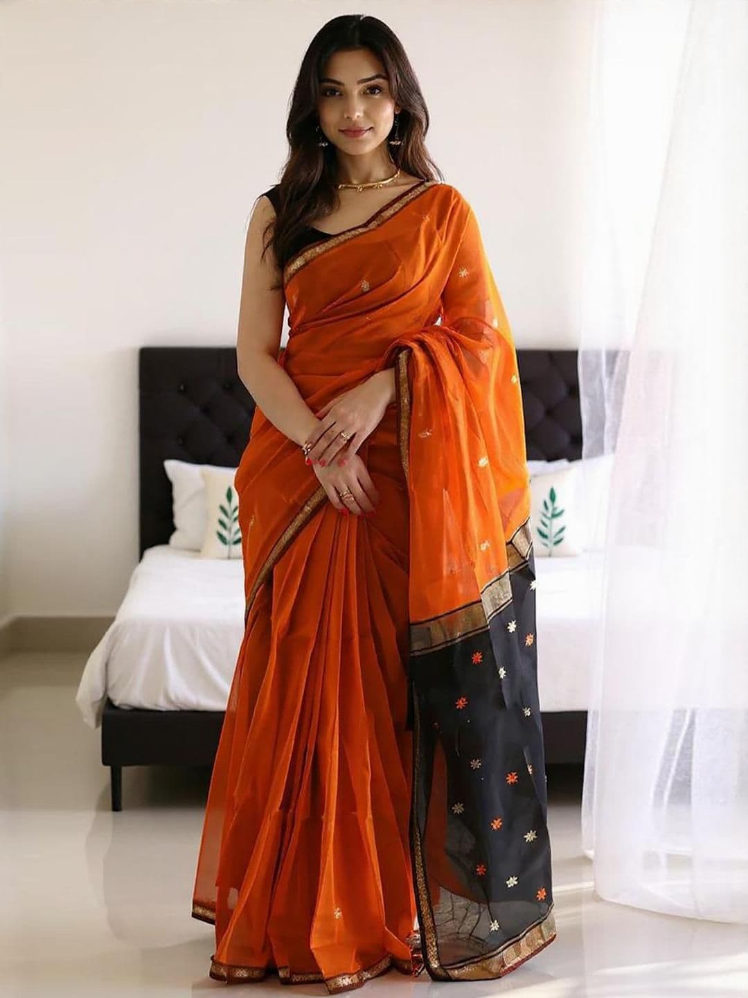 Anouk Rustic Woven Design Zari Banarasi Saree - view 1