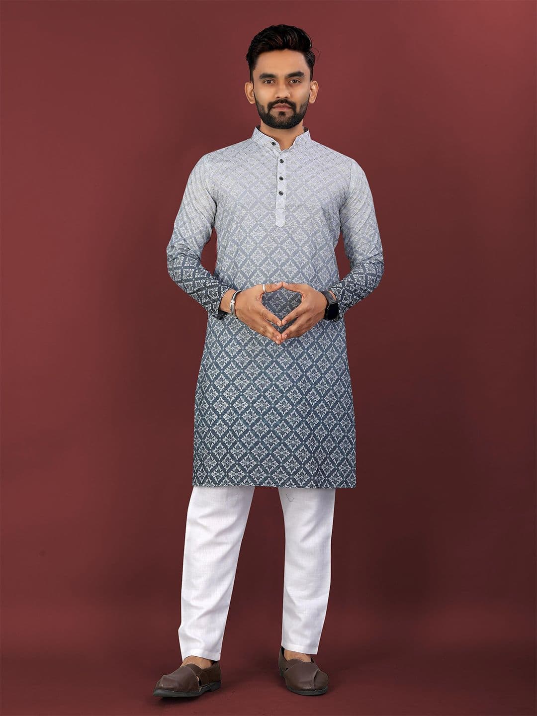 CHARLOTTE GRACIOUS Men Ethnic Motifs Printed Festive Straight Kurta - view 1