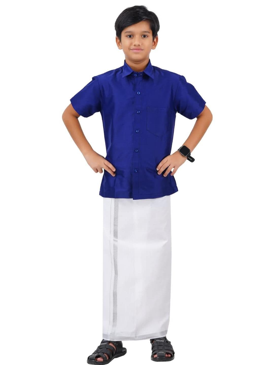 SKV ETHNIVERSE Boys Ethnic Wear Shirt with Dhoti Pants - view 1