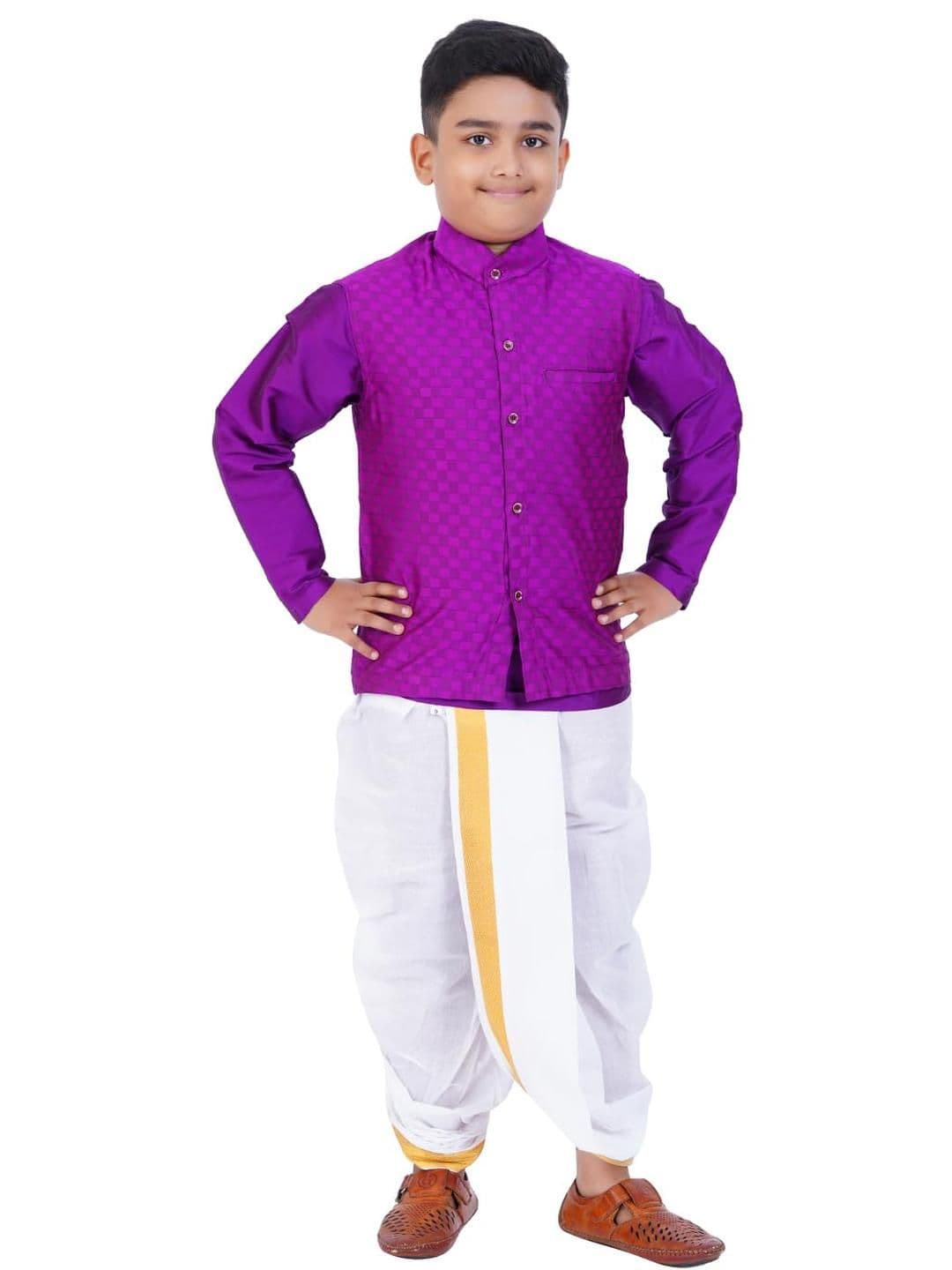 SKV ETHNIVERSE Boys Polyester Kurta & Dhoti Pants - view 1