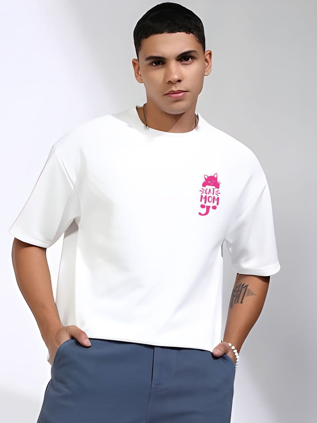 KAIDO Oversized Graphic Printed Round Neck Casual T-Shirt - view 1