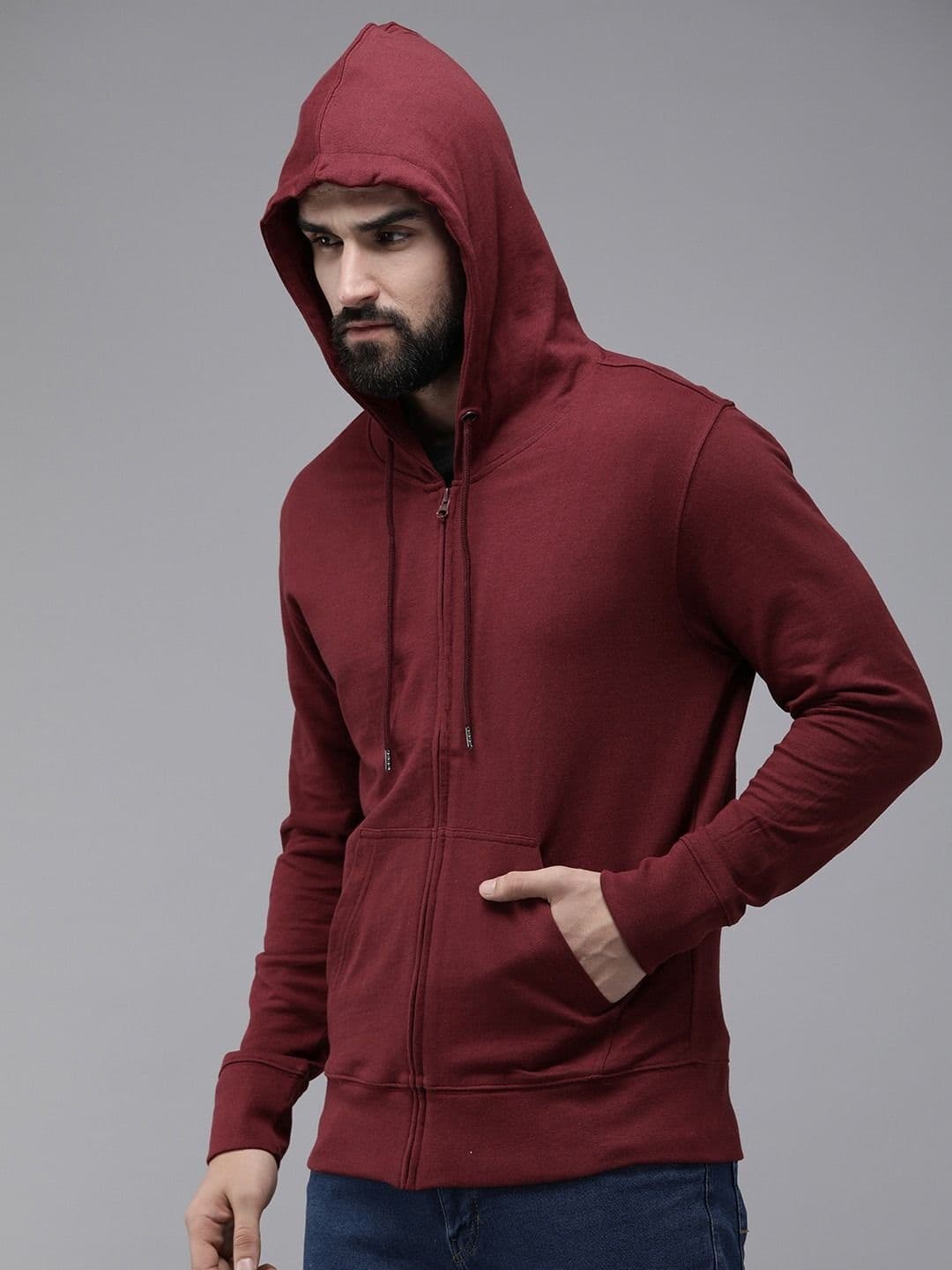 The Roadster Lifestyle Co. Men Hooded Anti Odour Zipper Sweatshirt - view 1