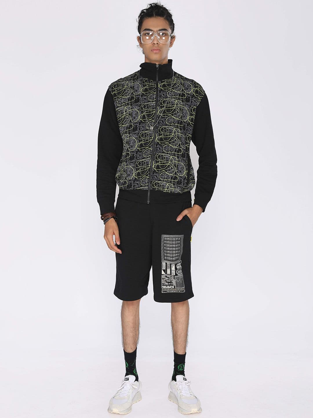 ANML Printed Stand Collar Jacket - view 1