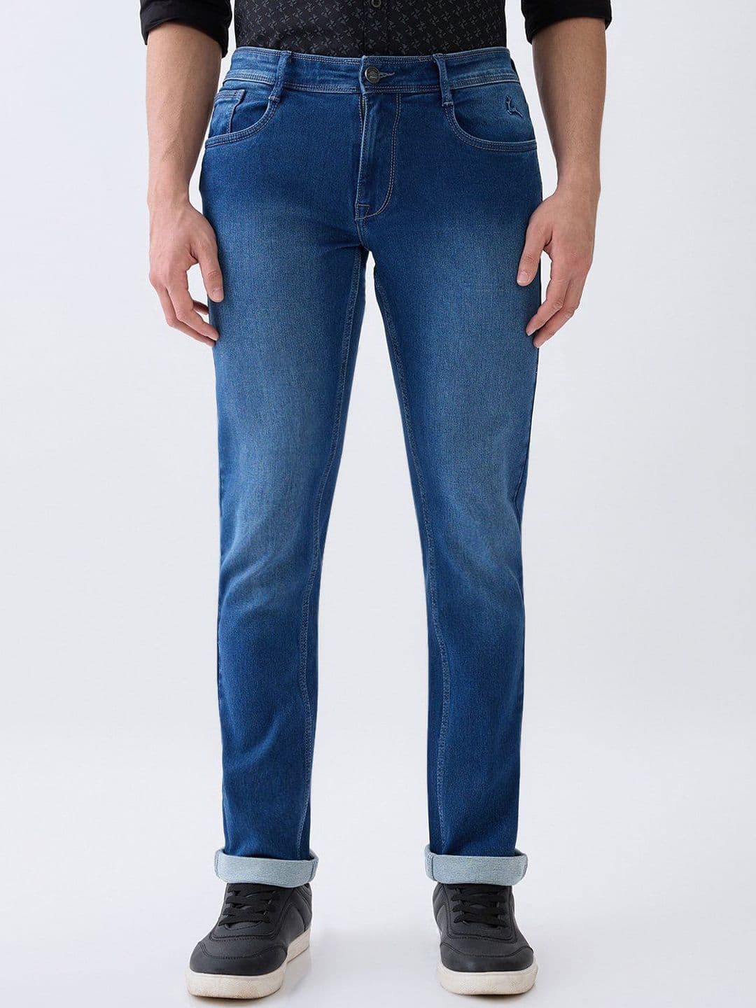 Parx Men Tapered Fit Mid-Rise Light Fade Jeans - view 1