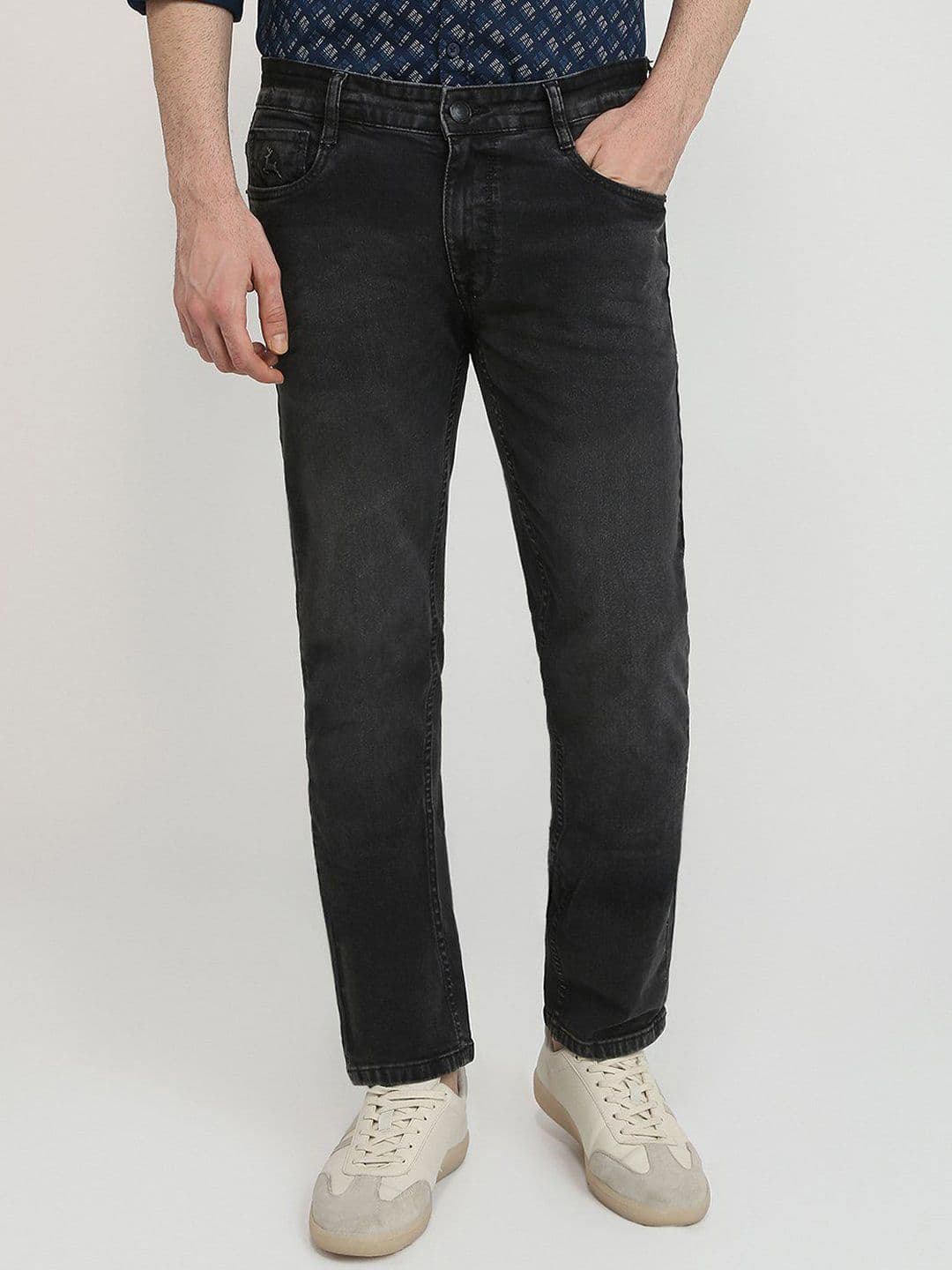 Parx Men Tapered Fit Mid-Rise Light Fade Cotton Jeans - view 1