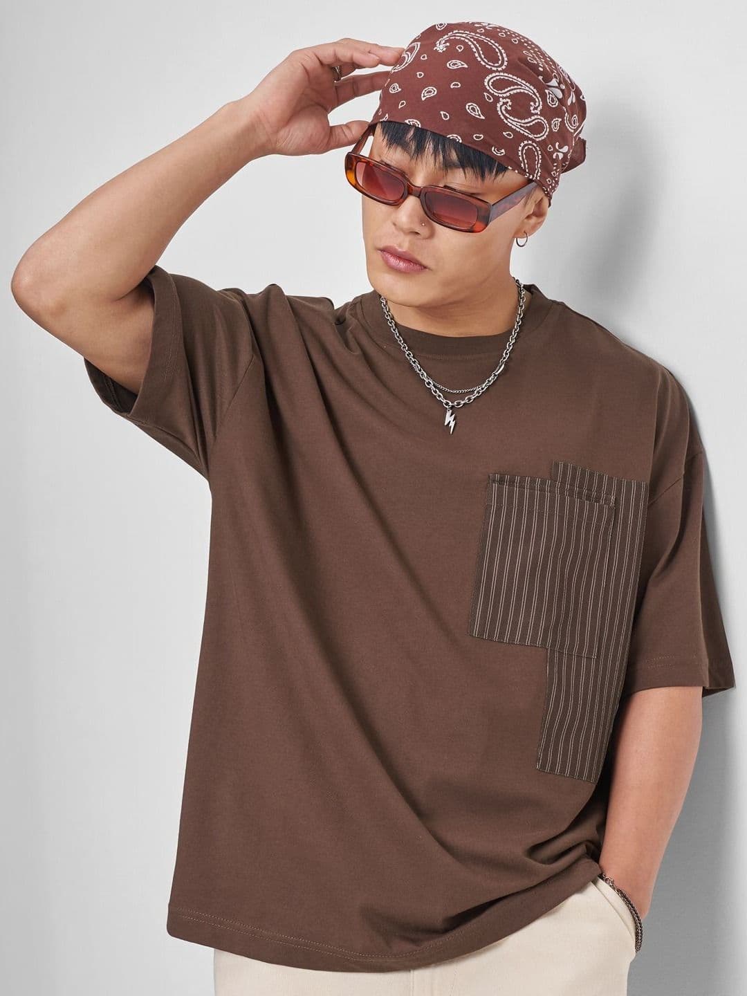 HIGHLANDER Men Solid Round Neck Oversized T-shirt - view 1