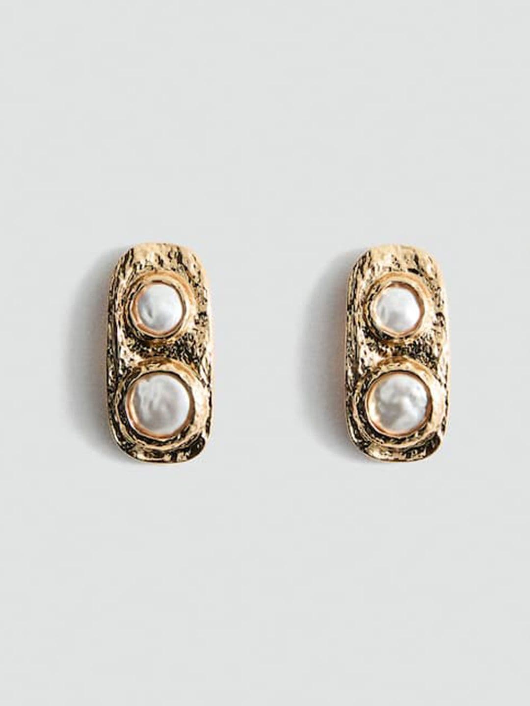 MANGO Beads Studed Contemporary Studs - view 1