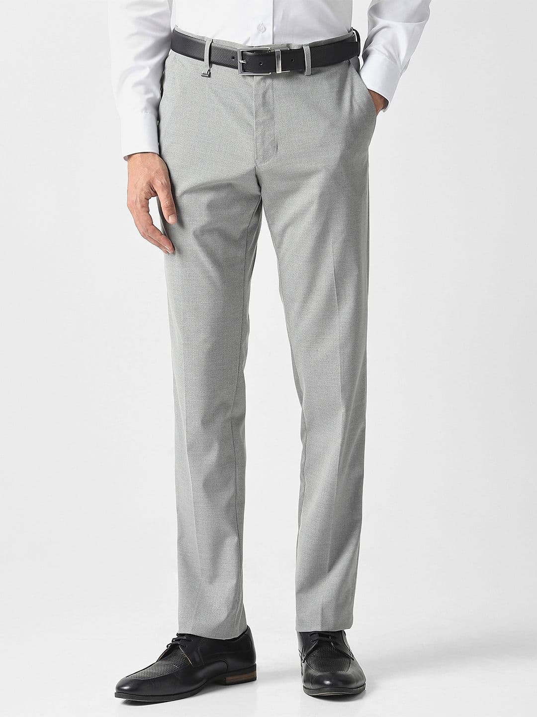 Van Heusen Men Slim Fit Mid-Rise Formal Trouser - view 1