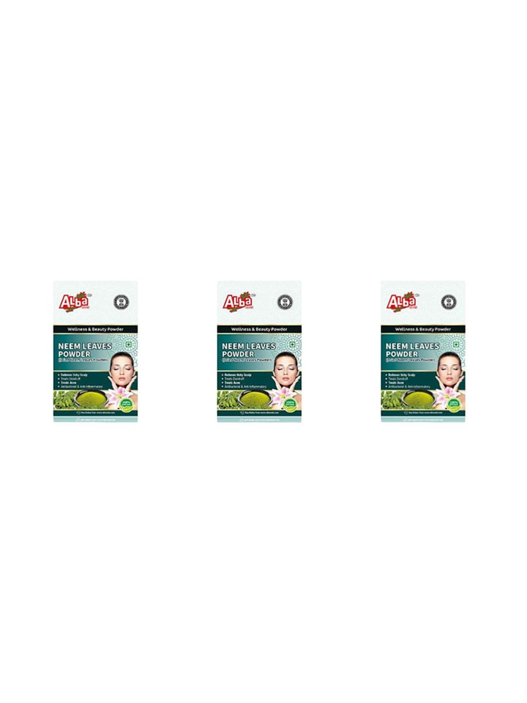 Alba Set Of 3 Neem Leaves Powder - 100 g Each - view 1