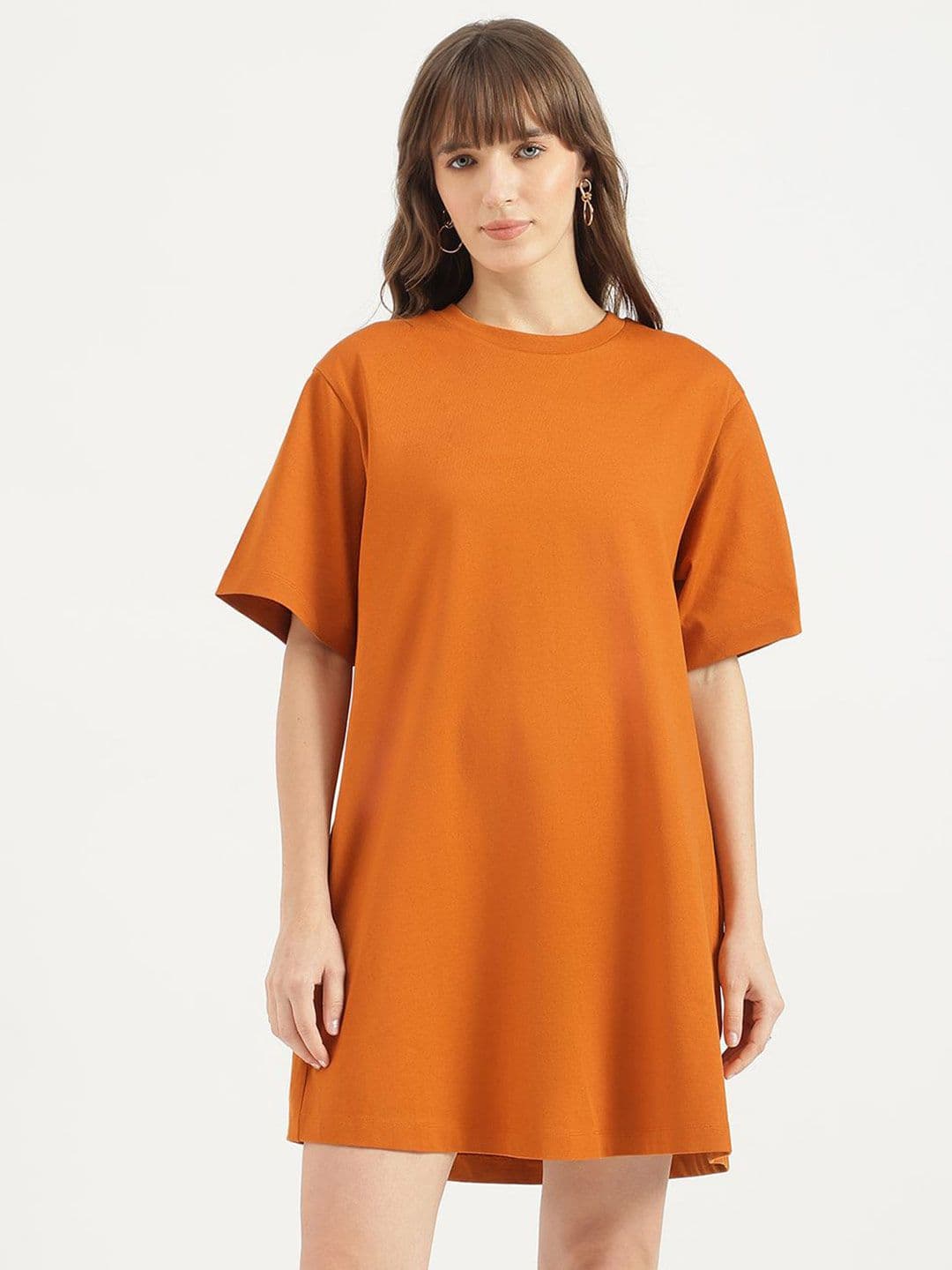 United Colors of Benetton Women Textured Cotton T-shirt Dress - view 1