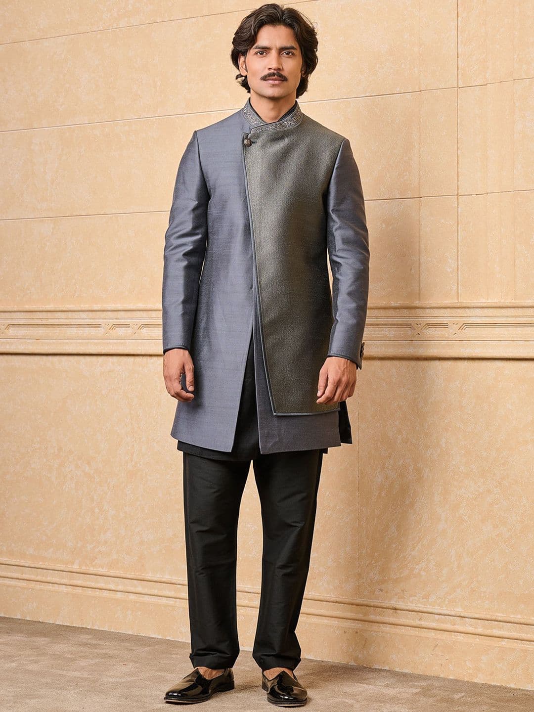 Tasva Embroidered Sherwani Set - view 1