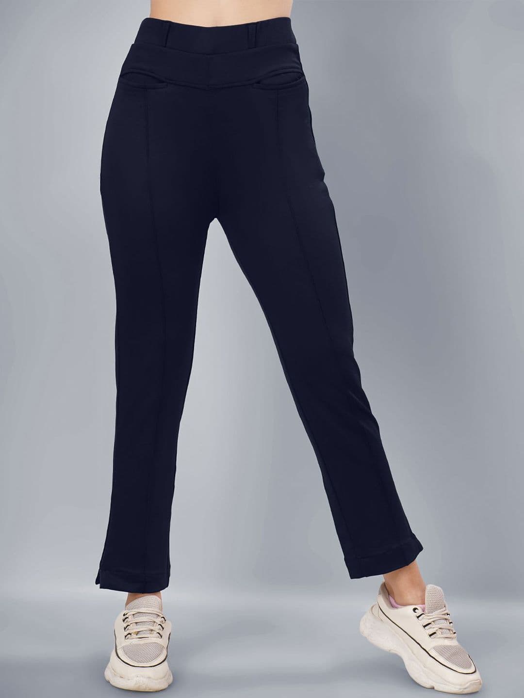 Plus Size Women Relaxed Fit High-Rise Flat-Front Regular Trousers - view 1