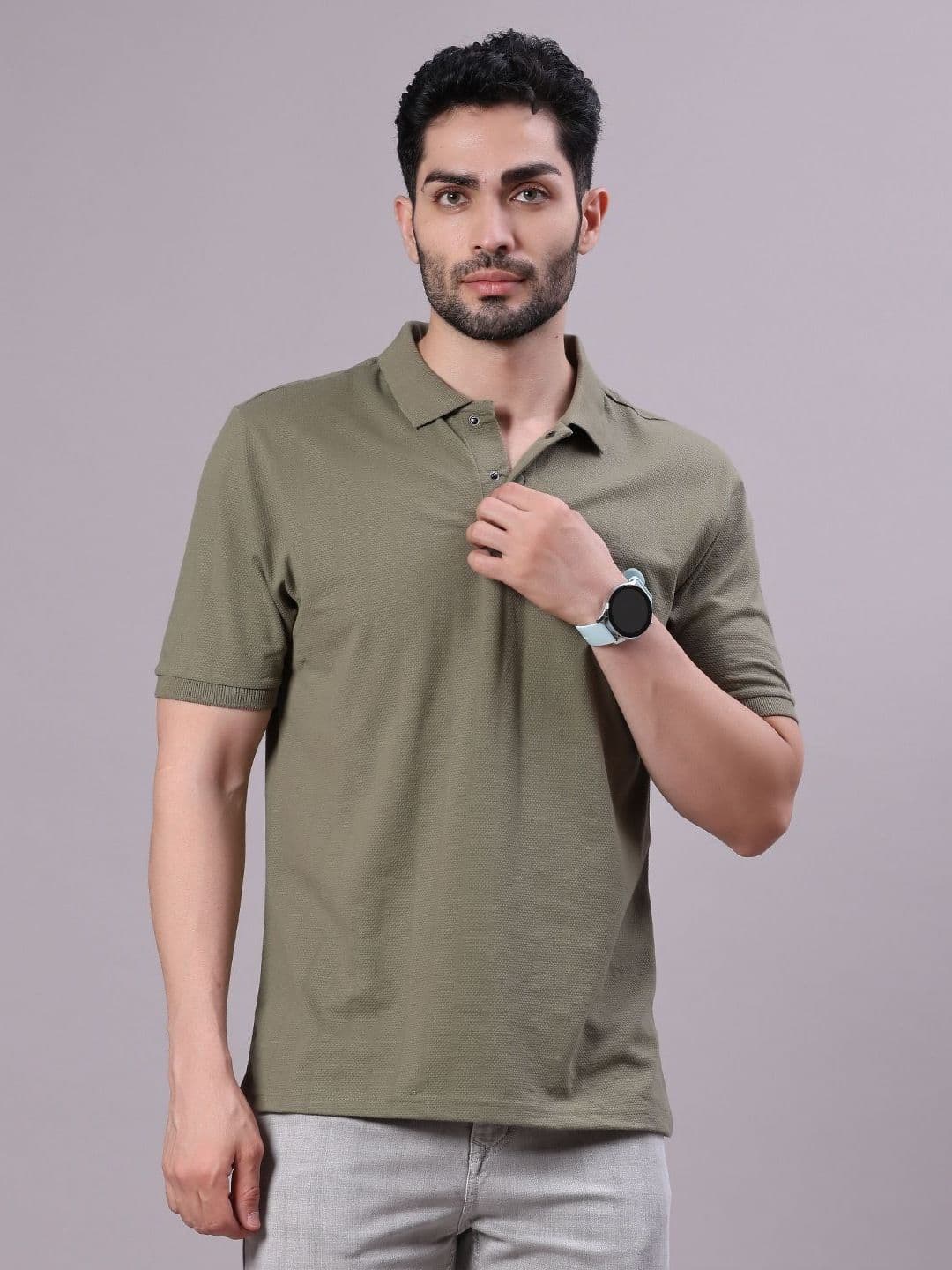 V-Mart Polo Collar Cotton Regular Fit T-shirt - view 1