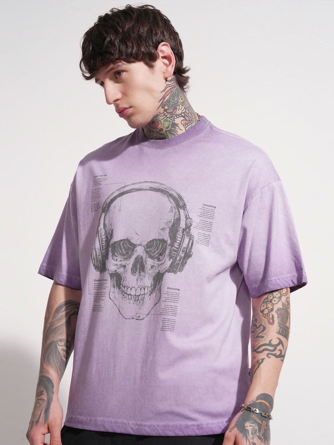 HIGHLANDER Men Graphic Printed Round Neck Cotton Oversized T-shirt - view 1