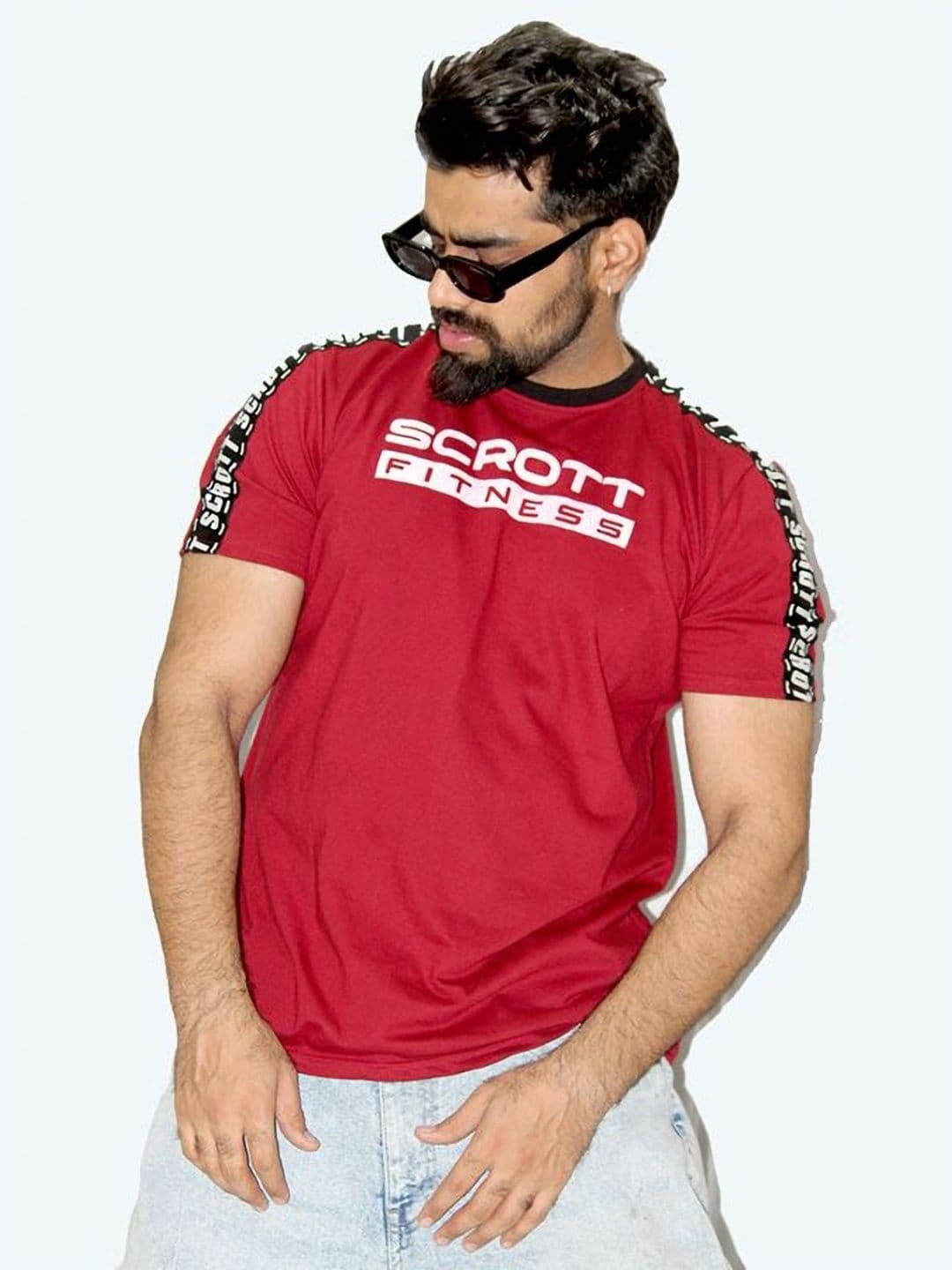 SCROTT FITNESS Men Typography Printed Round Neck Cotton T-shirt - view 1