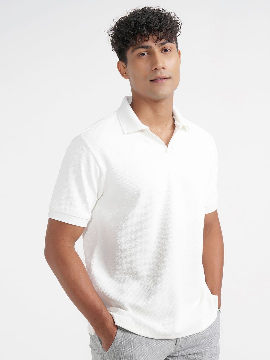 HIGHLANDER Polo Collar Relaxed Fit T-shirt - view 1