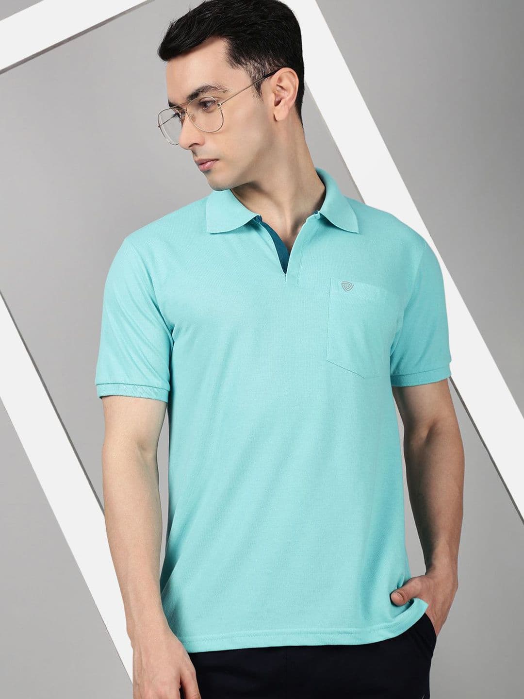 Lux Cozi Combed Cotton Polo Collar Lounge T-shirts - view 1