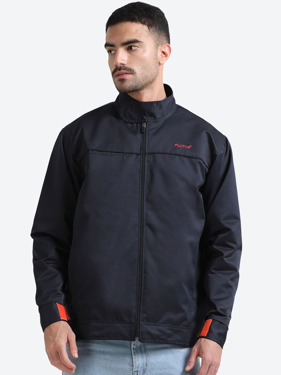 Plutus Men Windcheater Stand Collar Regular Bomber Jacket - view 1