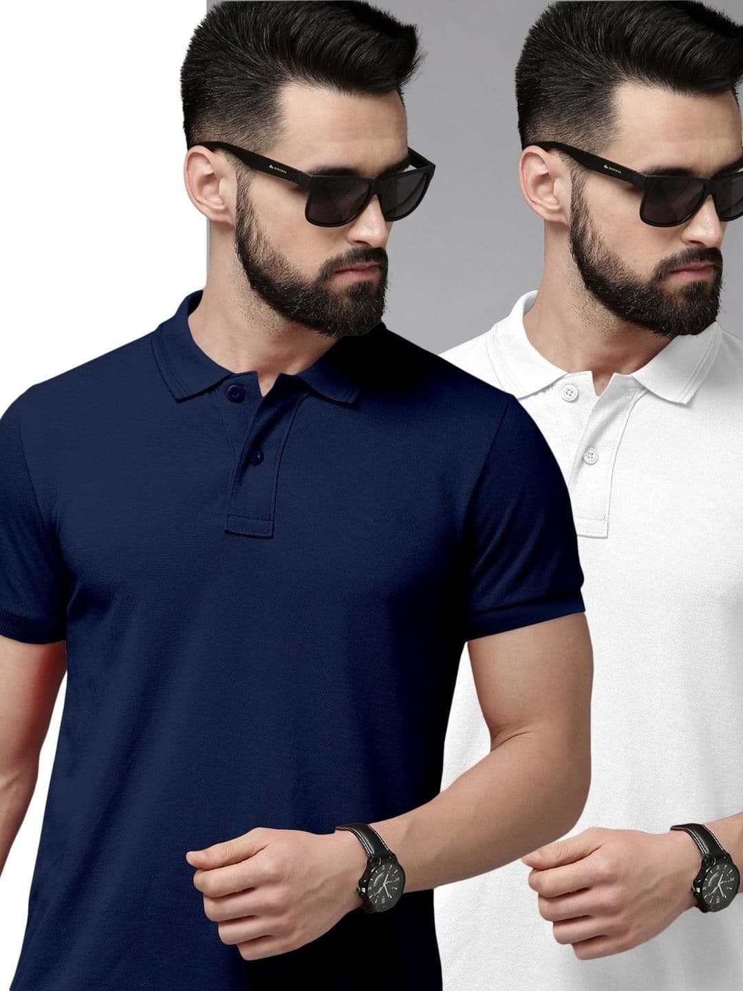 Metronaut Pack of 2 Slim Fit Polo Collar T-shirts - view 1