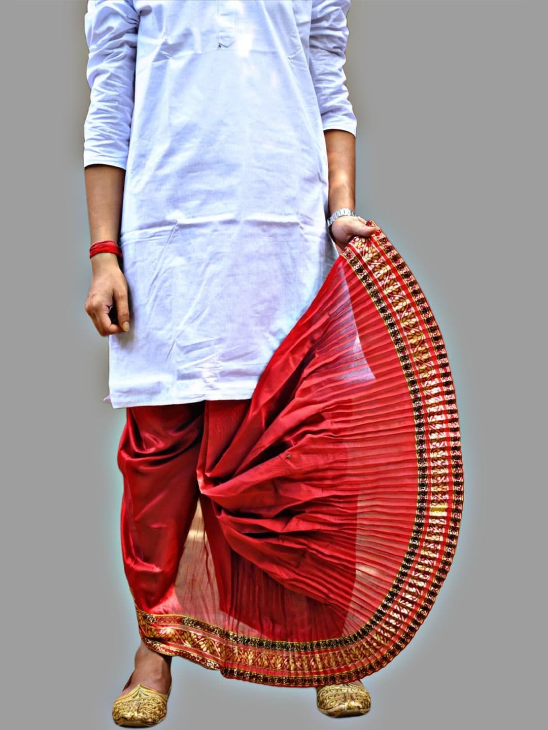 AMIT ONLINE Men Dupion Silk Dhoti - view 1