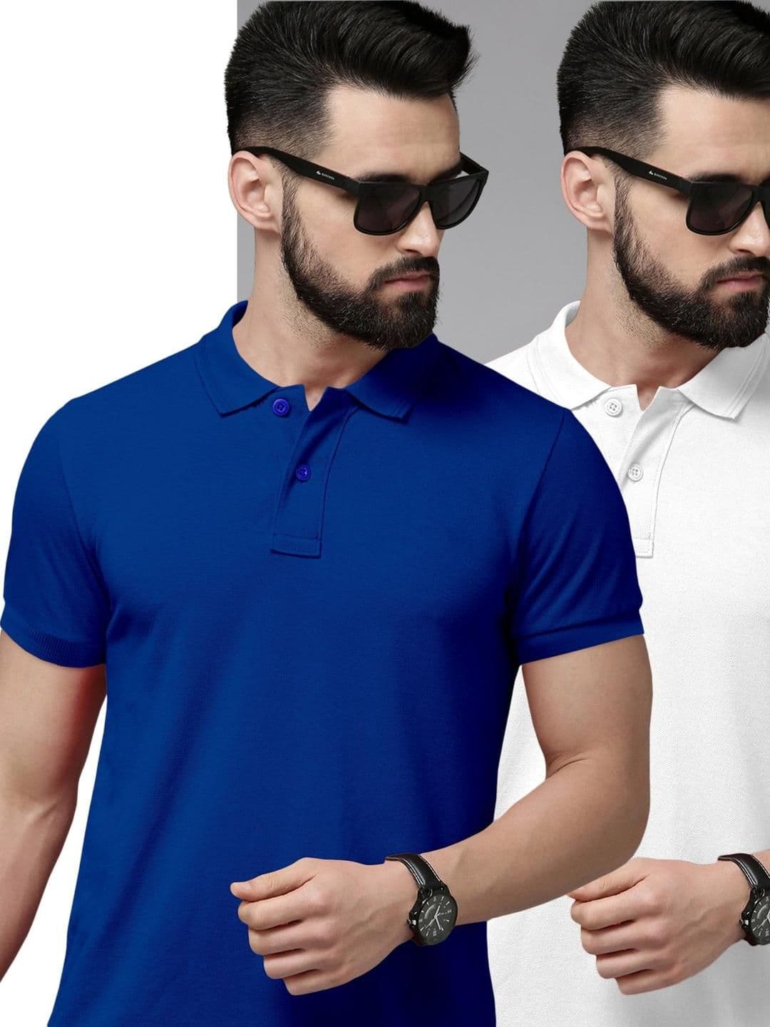Metronaut Pack of 2 Slim Fit Polo Collar T-shirts - view 1