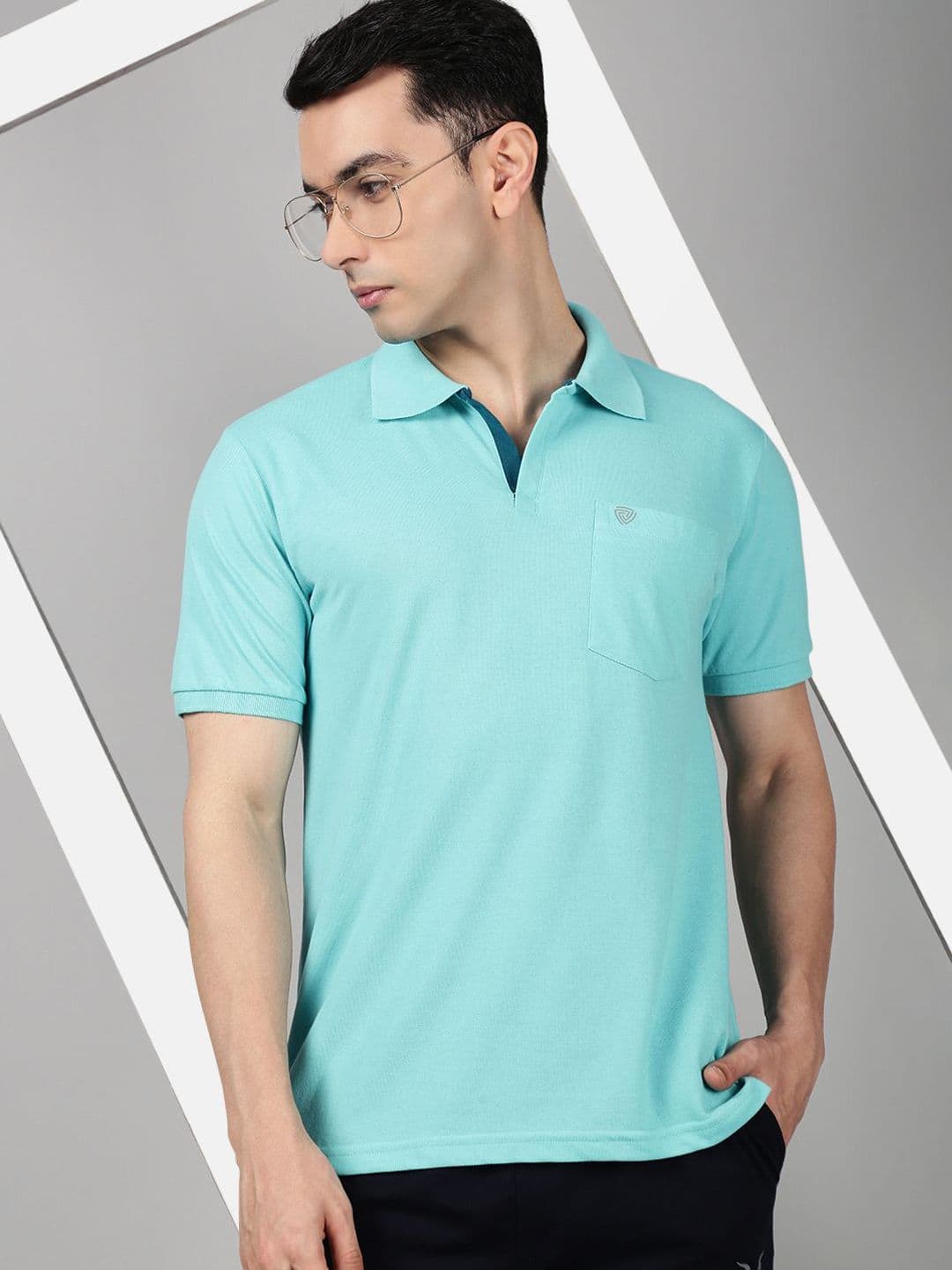 Lux Cozi Polo Collar Combed Cotton Lounge T-shirts - view 1