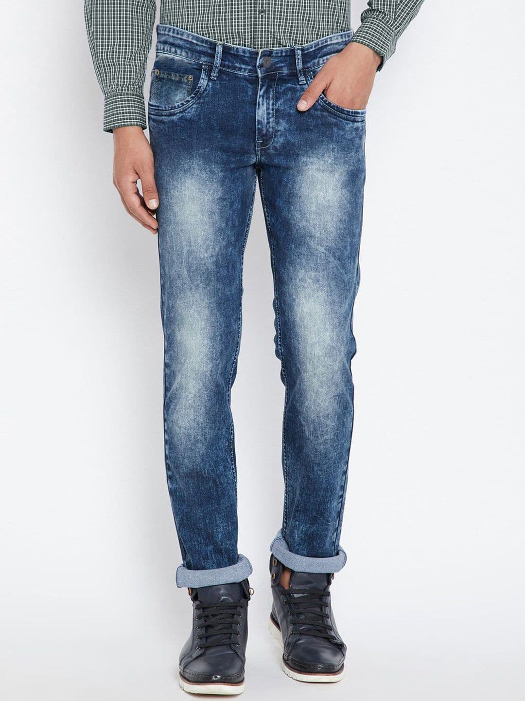 fineblu Men Boyfriend Fit Mid-Rise Heavy Fade Stretchable Jeans - view 1