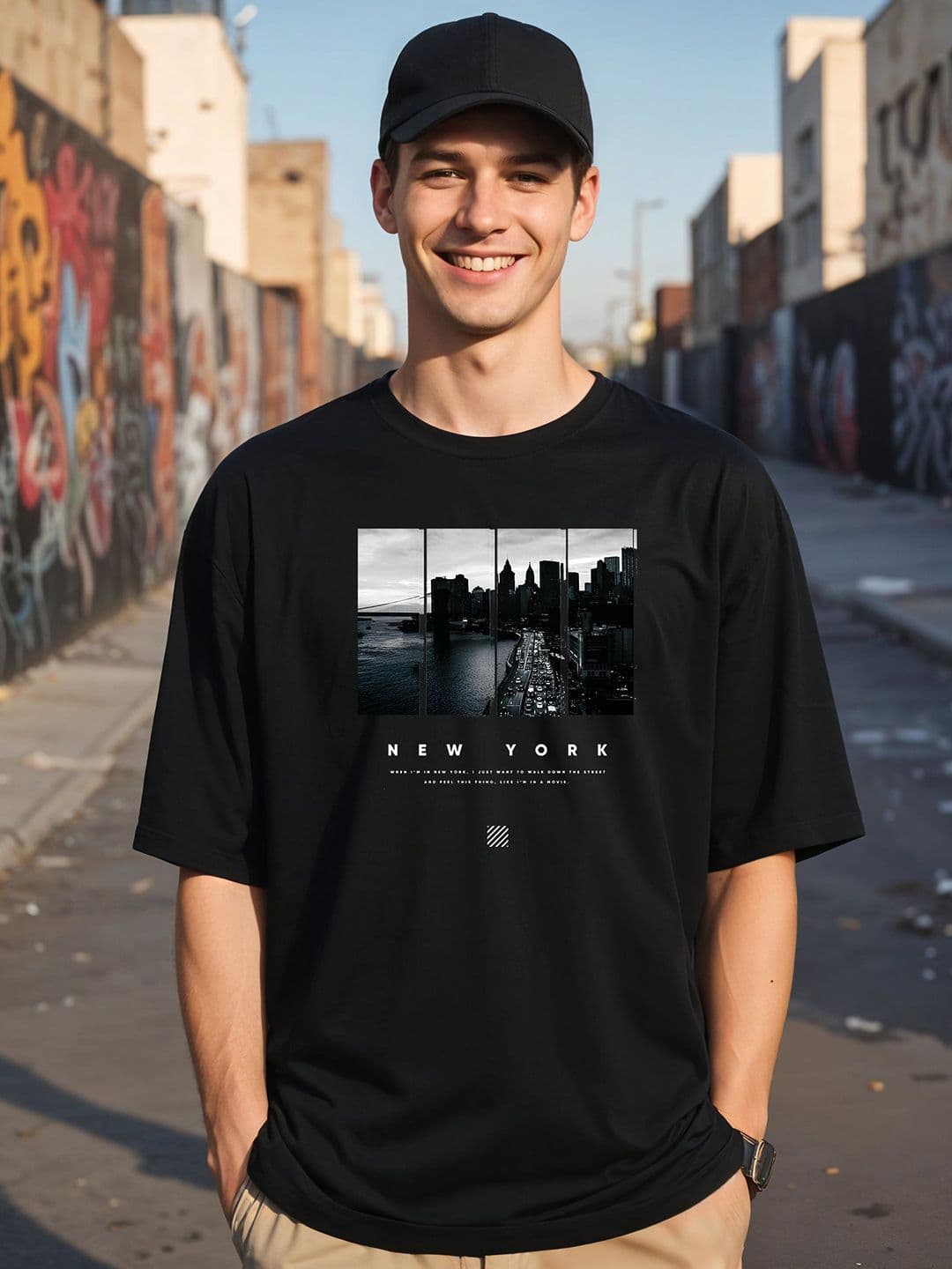 SMARTEES New York Graphic Oversized T-shirt - view 1
