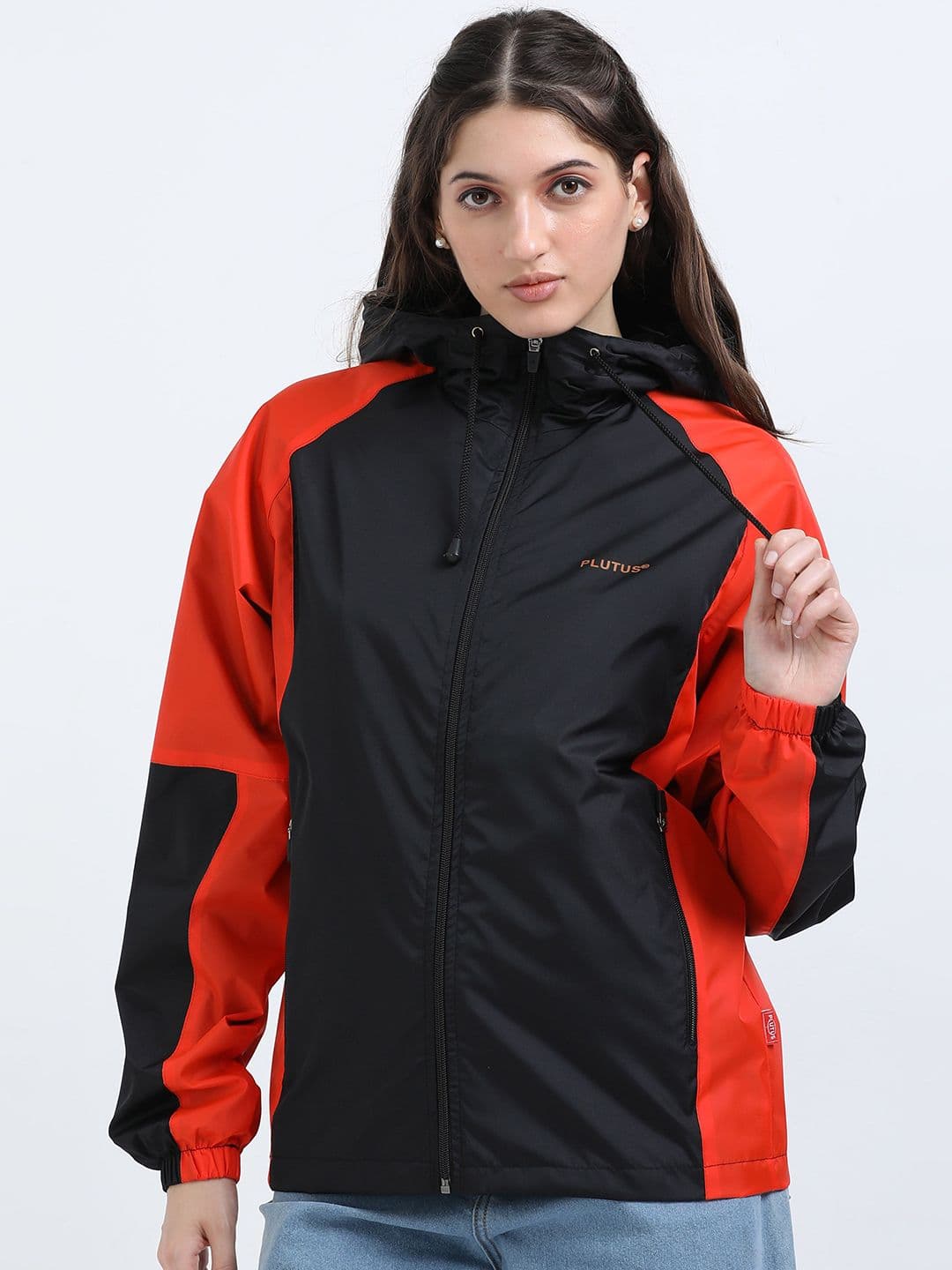 Plutus Colourblocked Hooded Water Resistant Sporty Jacket - view 1