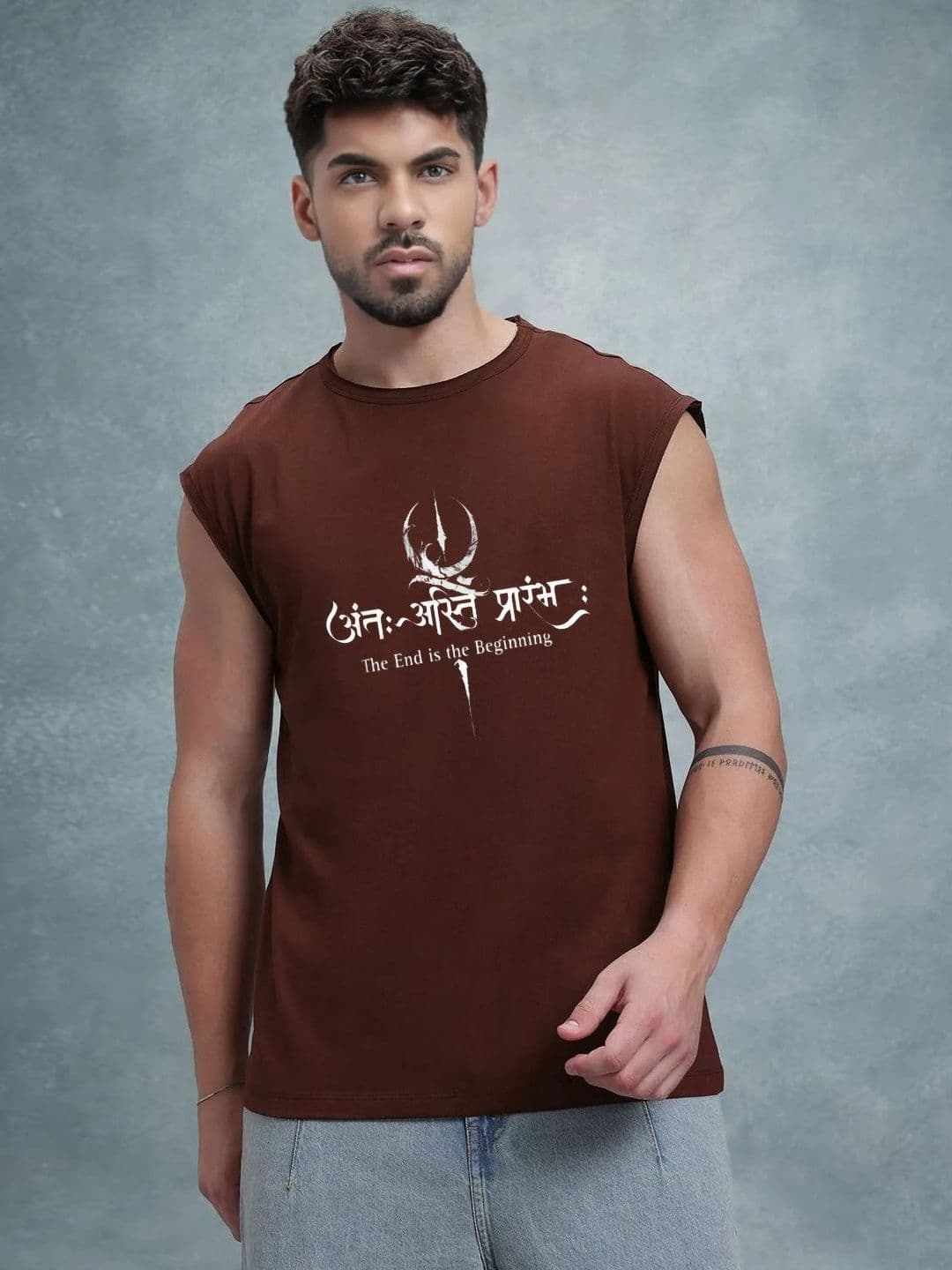 Moda Rapido Typography Printed Round Neck Slim Fit T-shirt - view 1