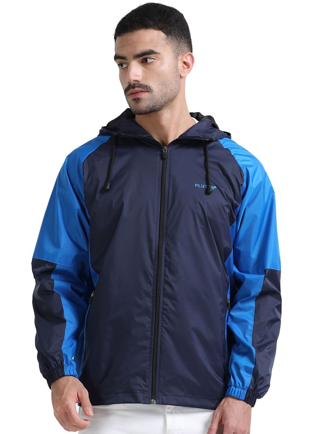 Plutus Men Colourblocked Water Resistant Hooded Long Sleeves Sporty Jacket - view 1