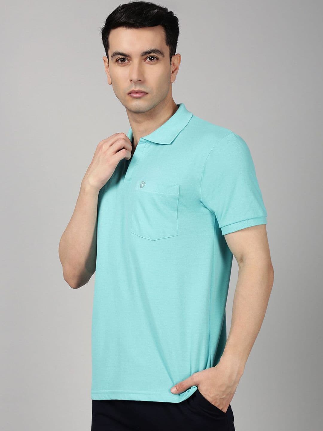 Lux Cozi Combed Cotton Polo Collar Lounge T-shirts - view 1