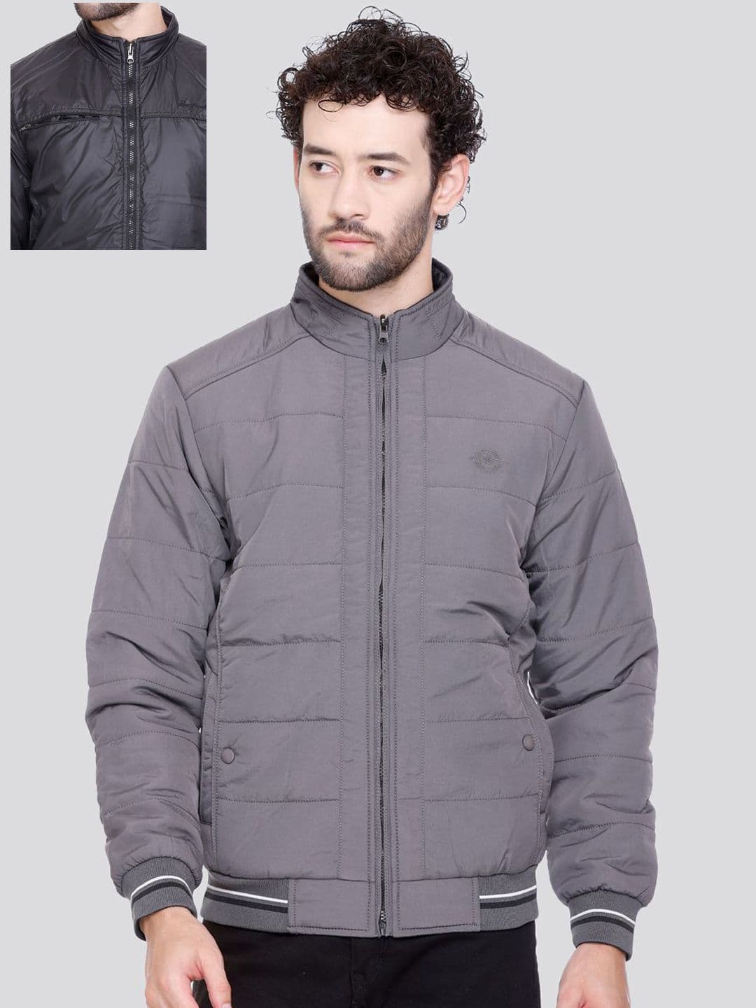 Rare Times Mock Collar Lightweight Puffer Jacket - view 1