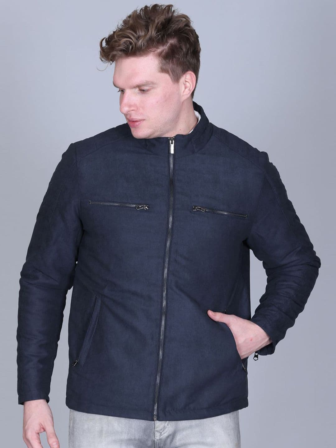 Rare Times Mock Collar Lightweight Puffer Jacket - view 1