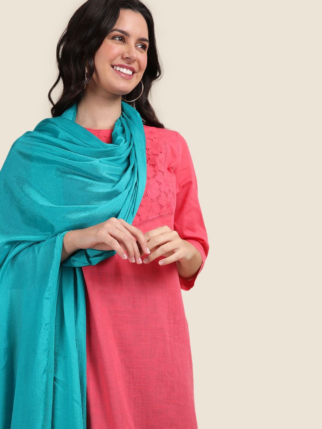 TWIN BIRDS Shimmer Light Weight Dupatta - view 1