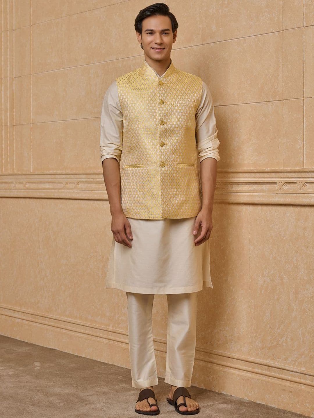 Tasva Classic Brocade Nehru Jackets - view 1