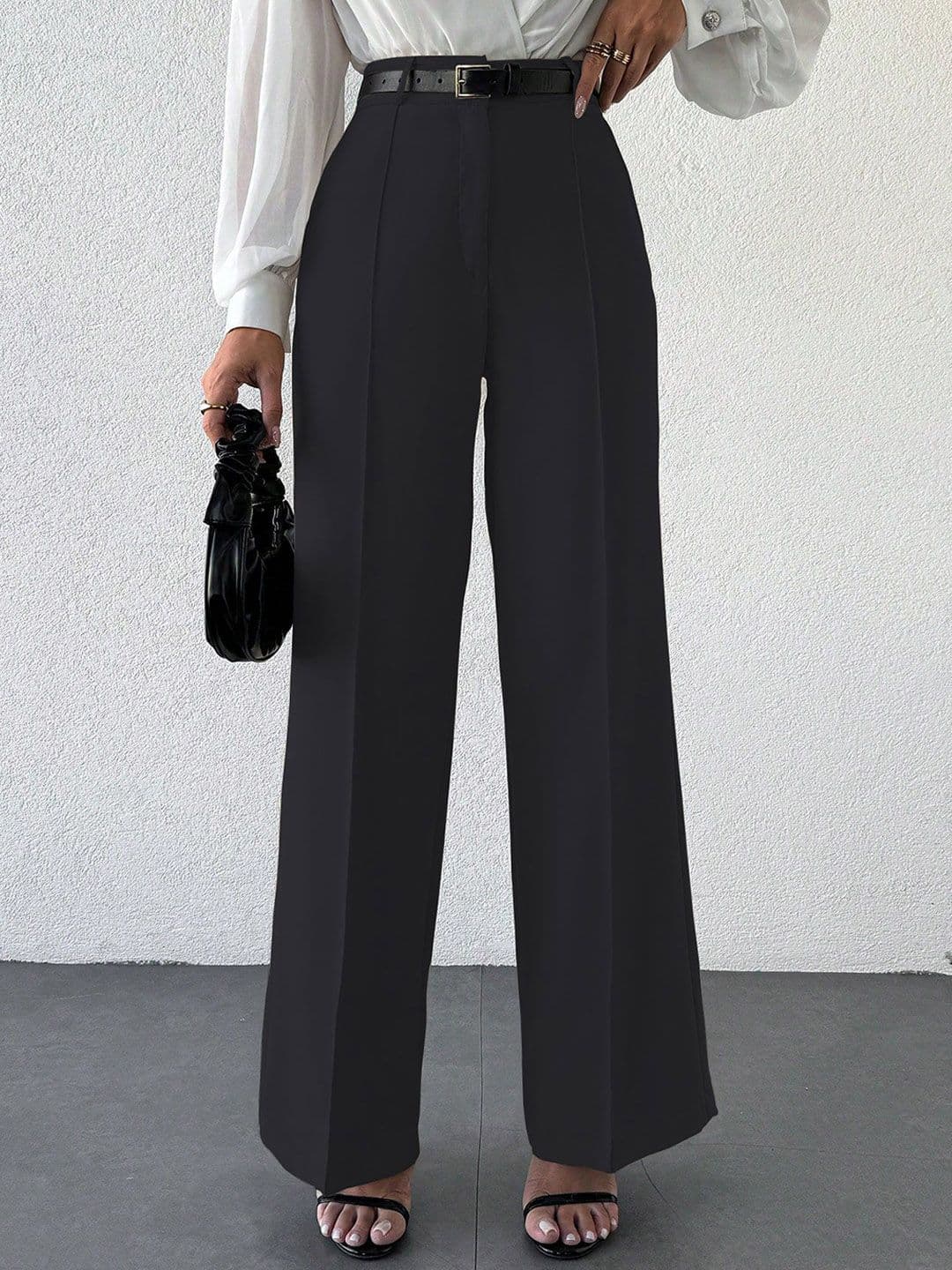 CORSICA Women Relaxed Wide Leg Wrinkle Free Cotton Parallel Trousers - view 1