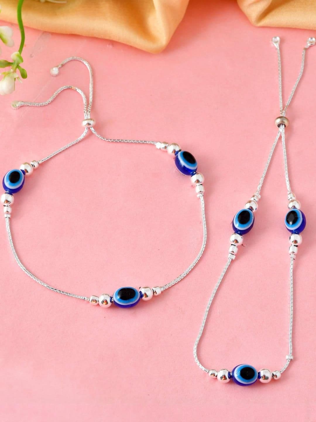 Sangria Stainless Steel Silver-Plated Anklet - view 1