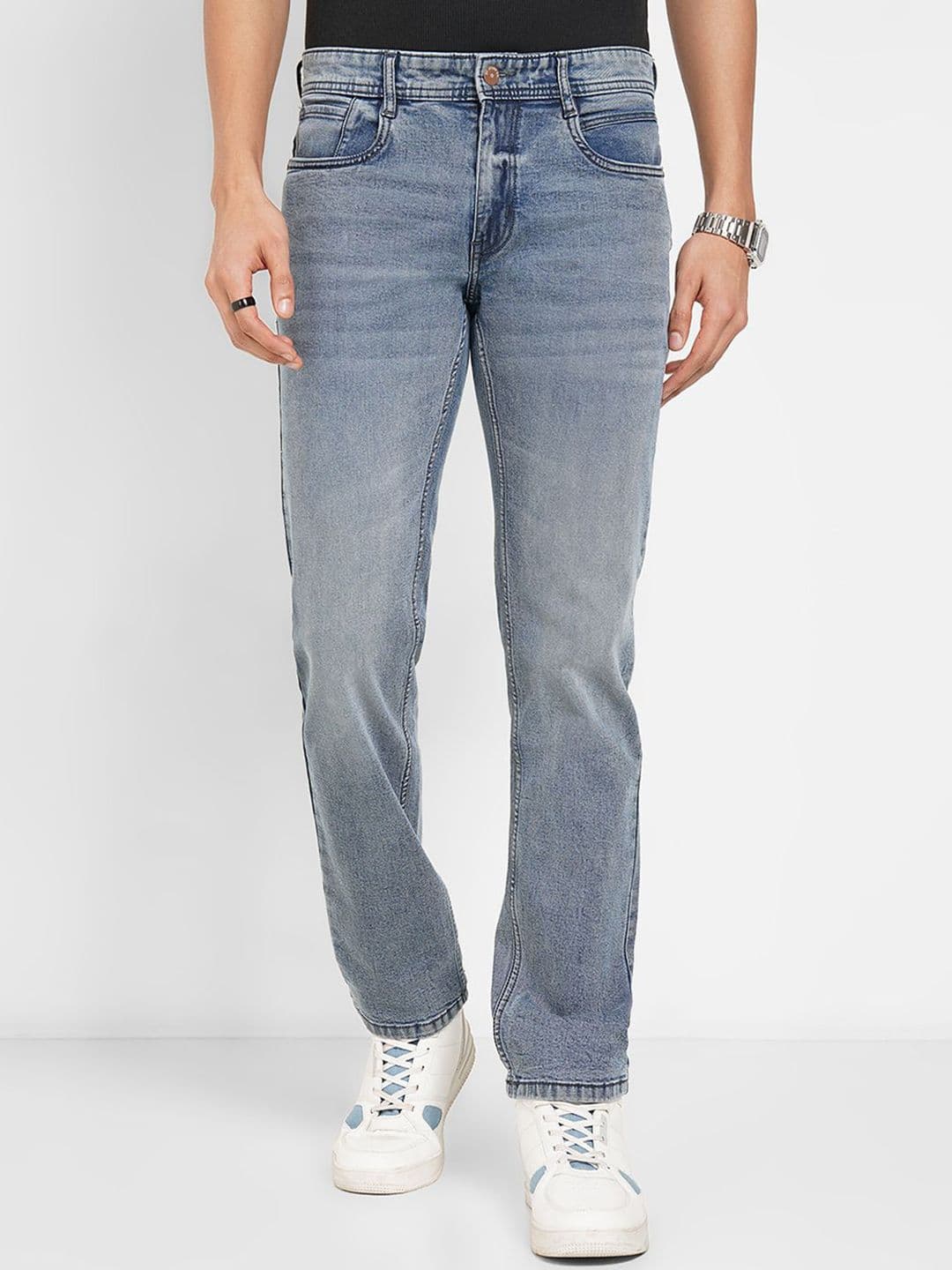 SF JEANS by Pantaloons Men Straight Fit Mid-Rise Heavy Fade Jeans - view 1