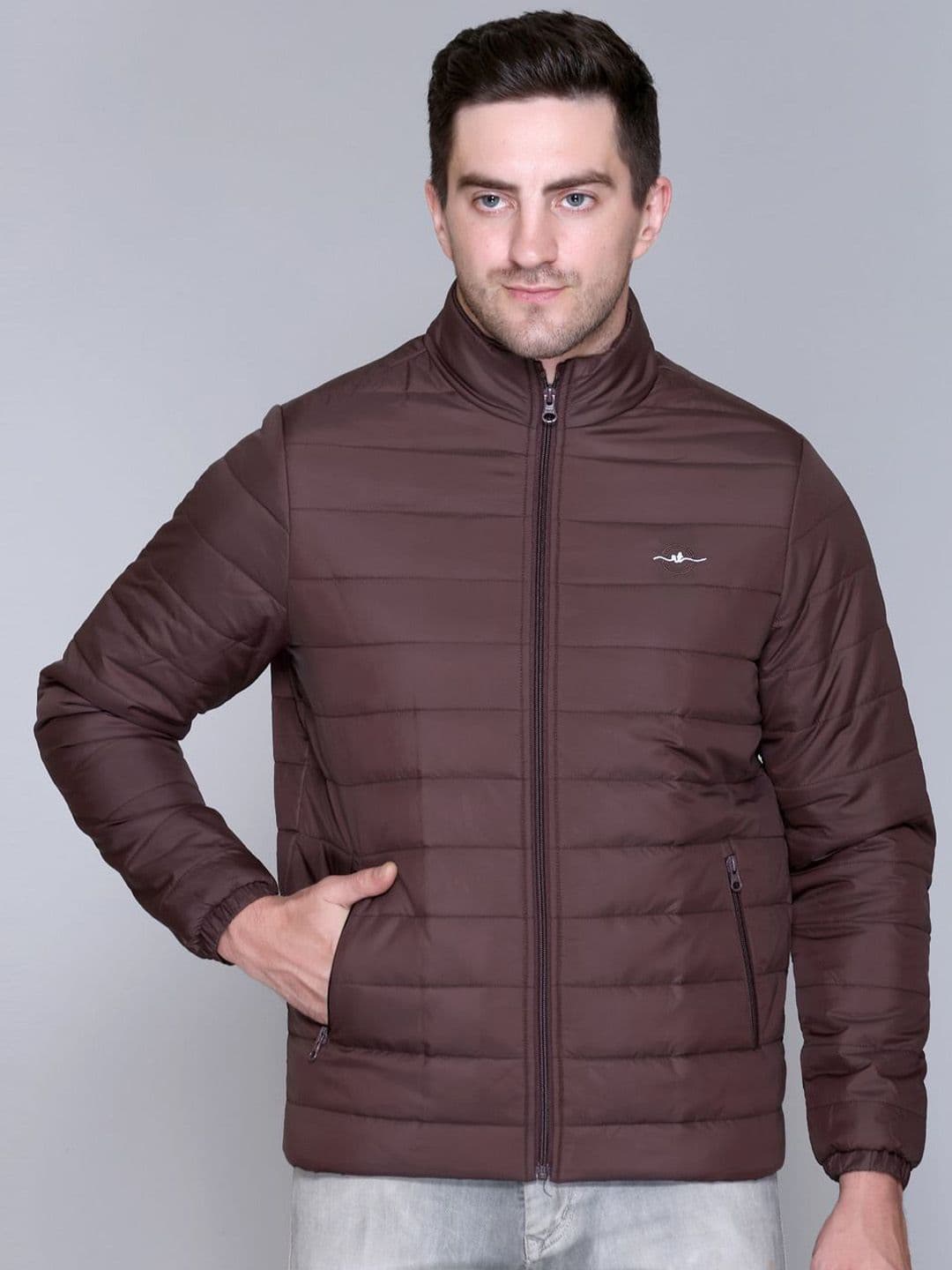 Rare Times Mock Collar Lightweight Puffer Jacket - view 1