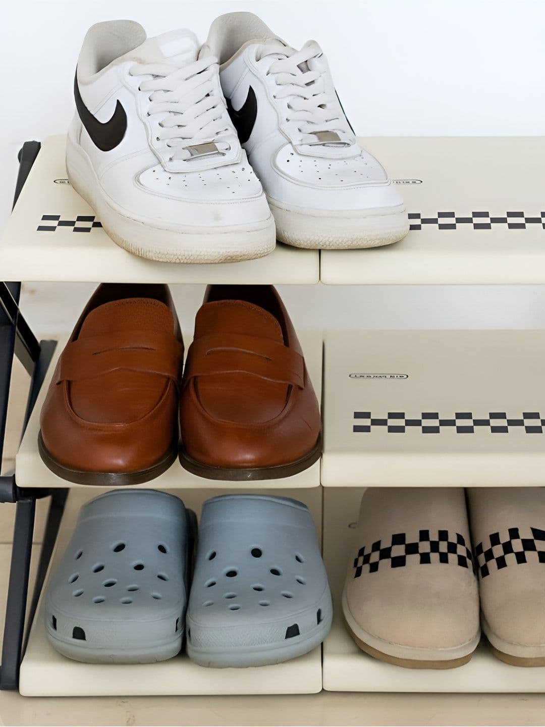 Cortina White Foldable 3 Layer Installation-Free Shoe Rack - view 1