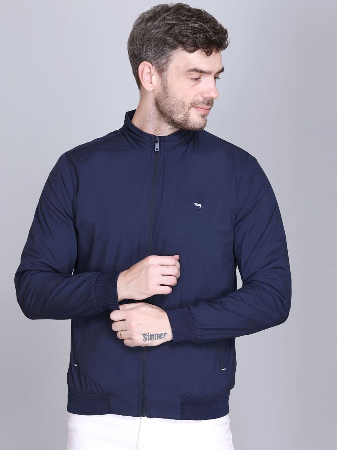 Rare Times Men Lightweight Solid Bomber Jacket - view 1