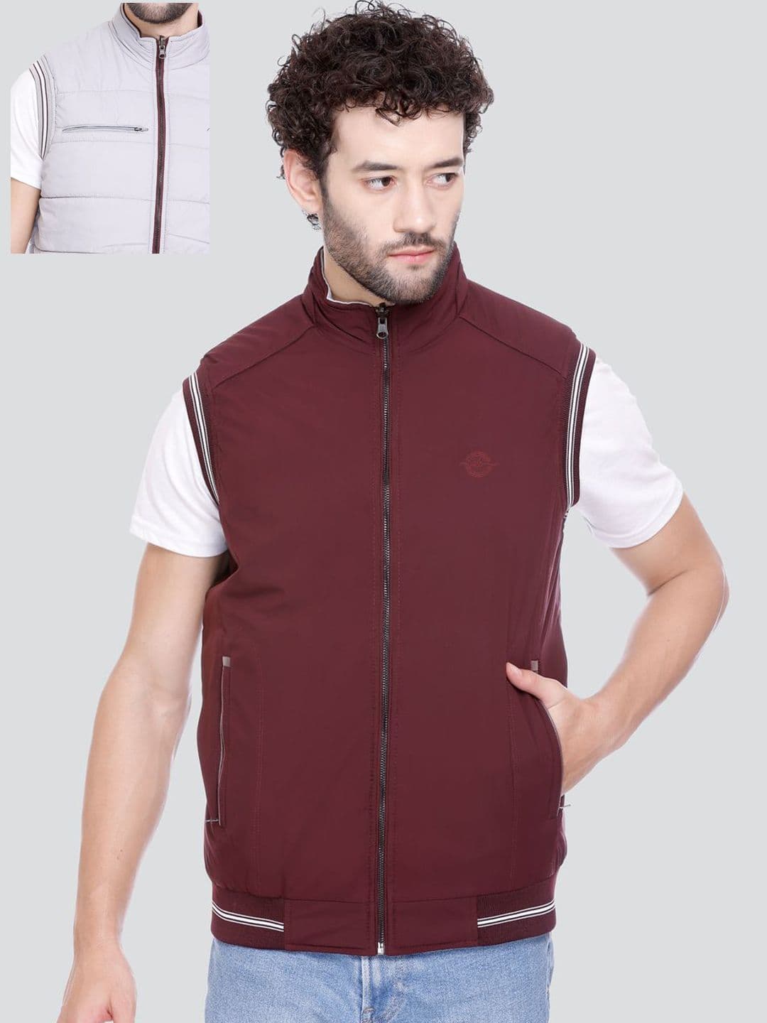 Rare Times Mock Collar Lightweight Puffer Jacket - view 1